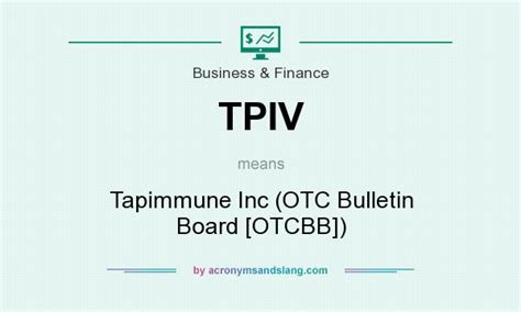 tpwiv|TapImmune, Inc. (TPIV) Stock Price, News, Quote & History